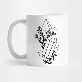 Crystal with Flowers Art  T-Shirt Mug